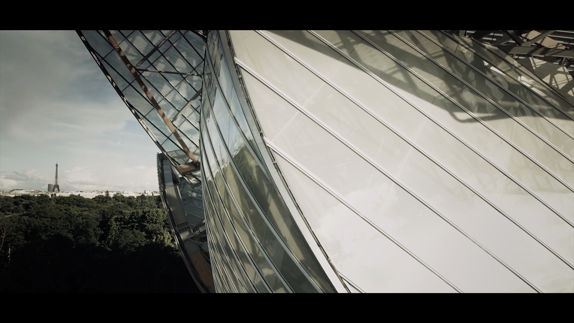 Vue aérienne de la Fondation Louis Vuitton