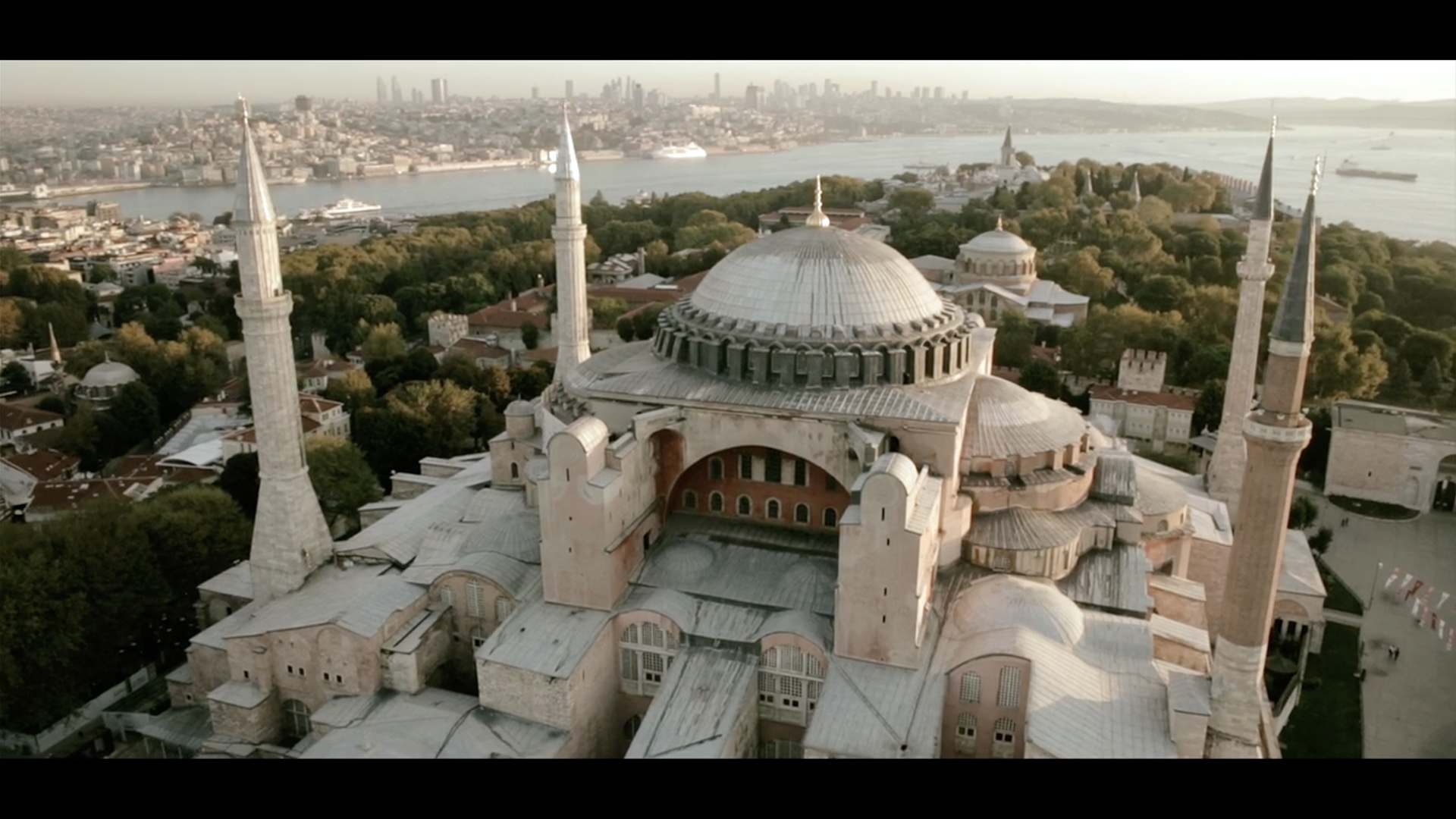 Vue aérienne de la basilique Sainte-Sophie à Istanbul